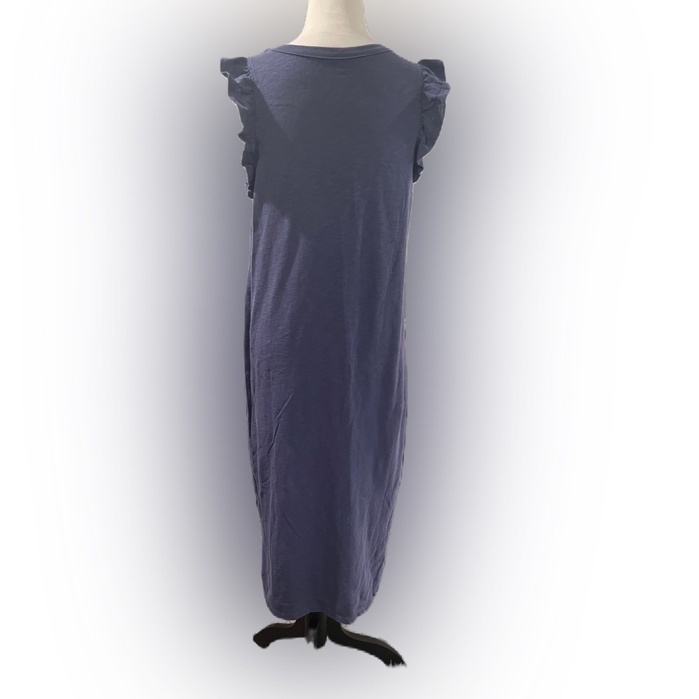 Women Universal Thread Blue Flutter Sleeve Midi Dress Medium Size - Picture 7 of 15
